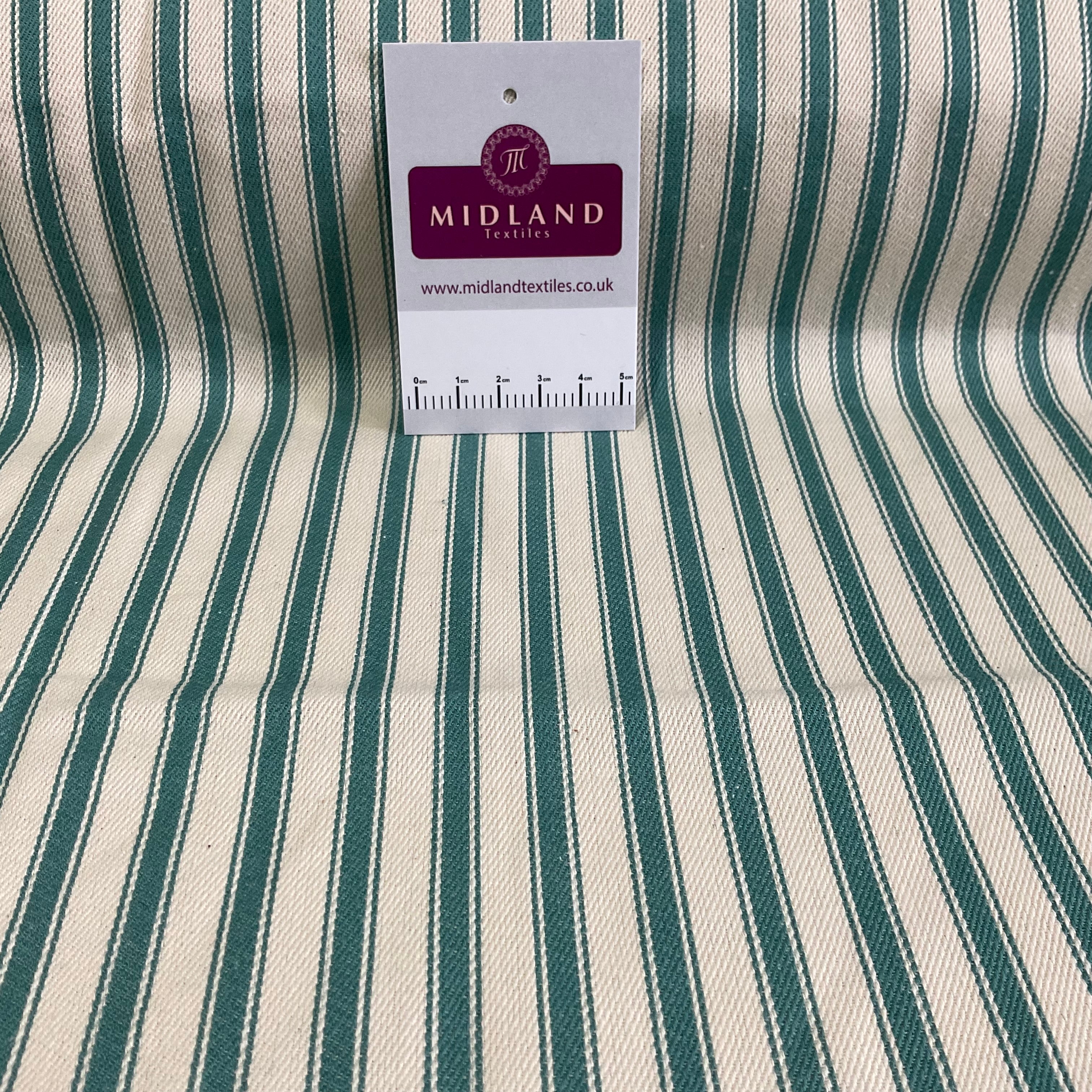 Canvas Power Loom 8mm Ticking Stripe 100% Cotton fabric 54' Wide M1040 Mtex