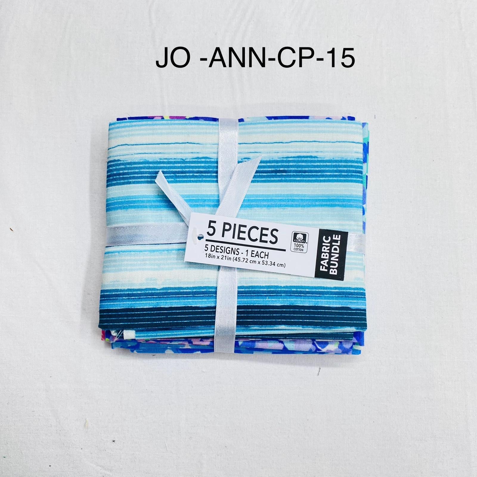 5 Piece 100% Cotton 5 Designs Fat Quarter Bundle - 45cm x 53cm Fabric M1981