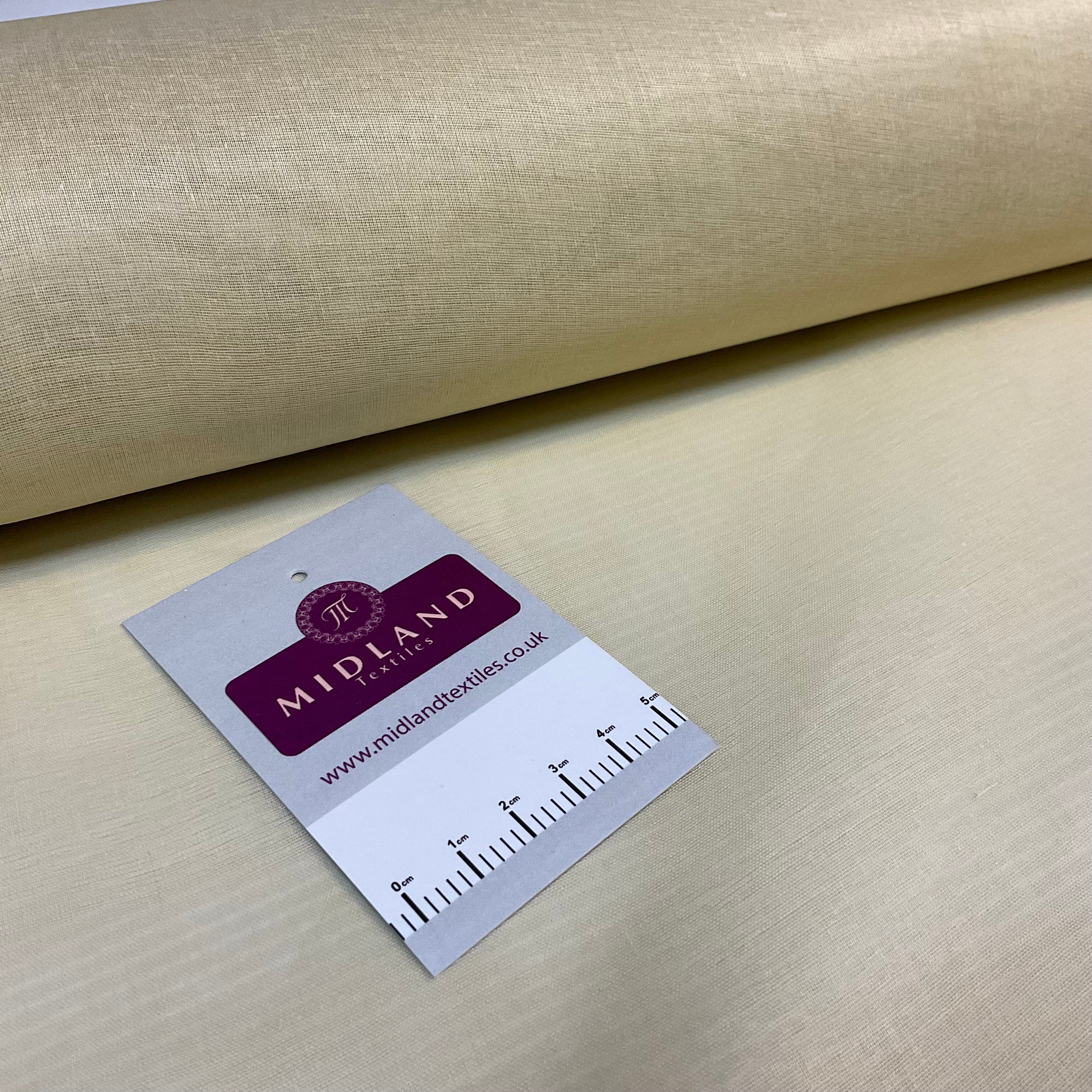 100% Cotton Organdie stiff lightweight fabric used for lining 43' M689