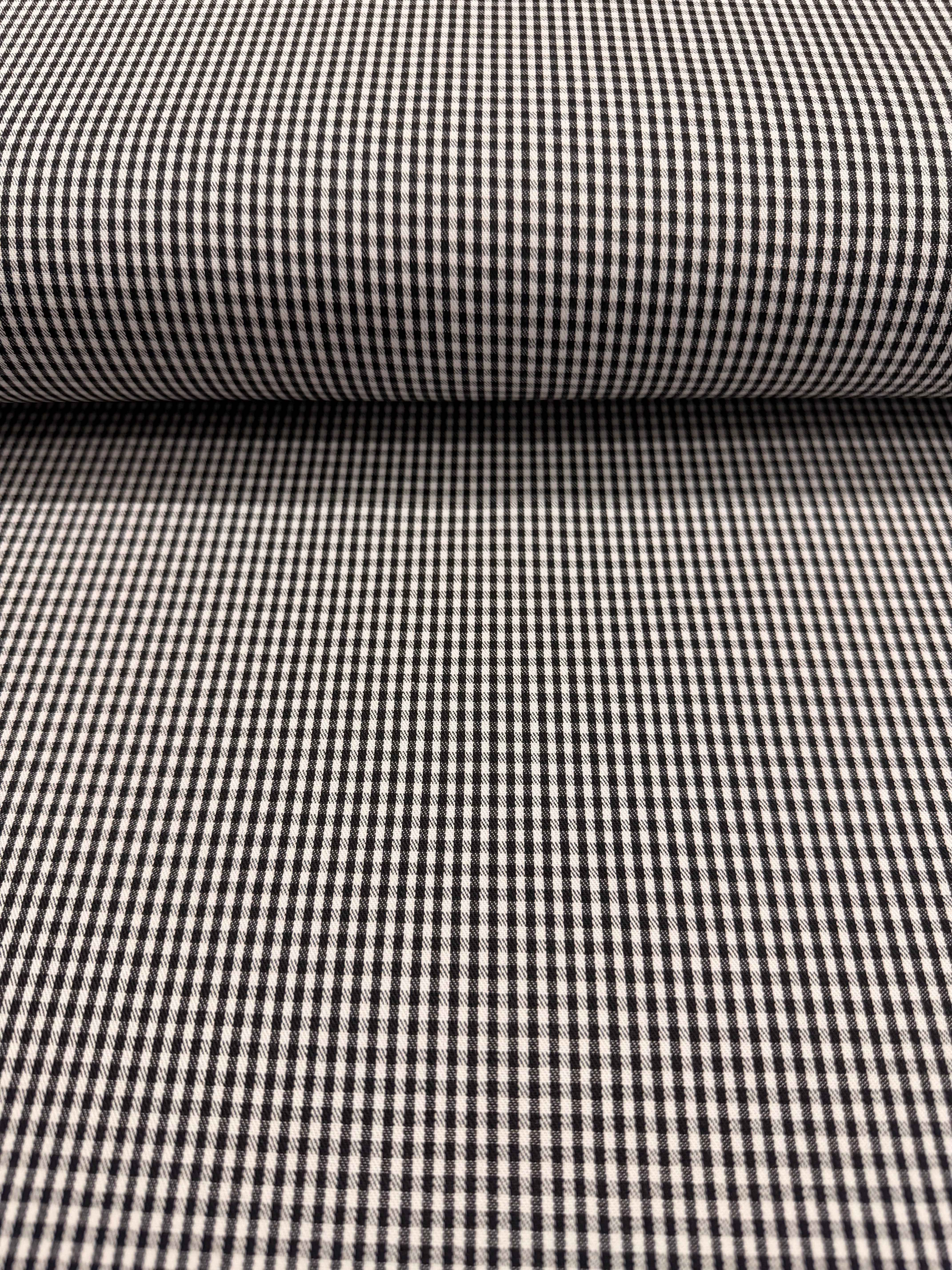 Small Chefs Check Polycotton Fabric 150cm Wide M2083