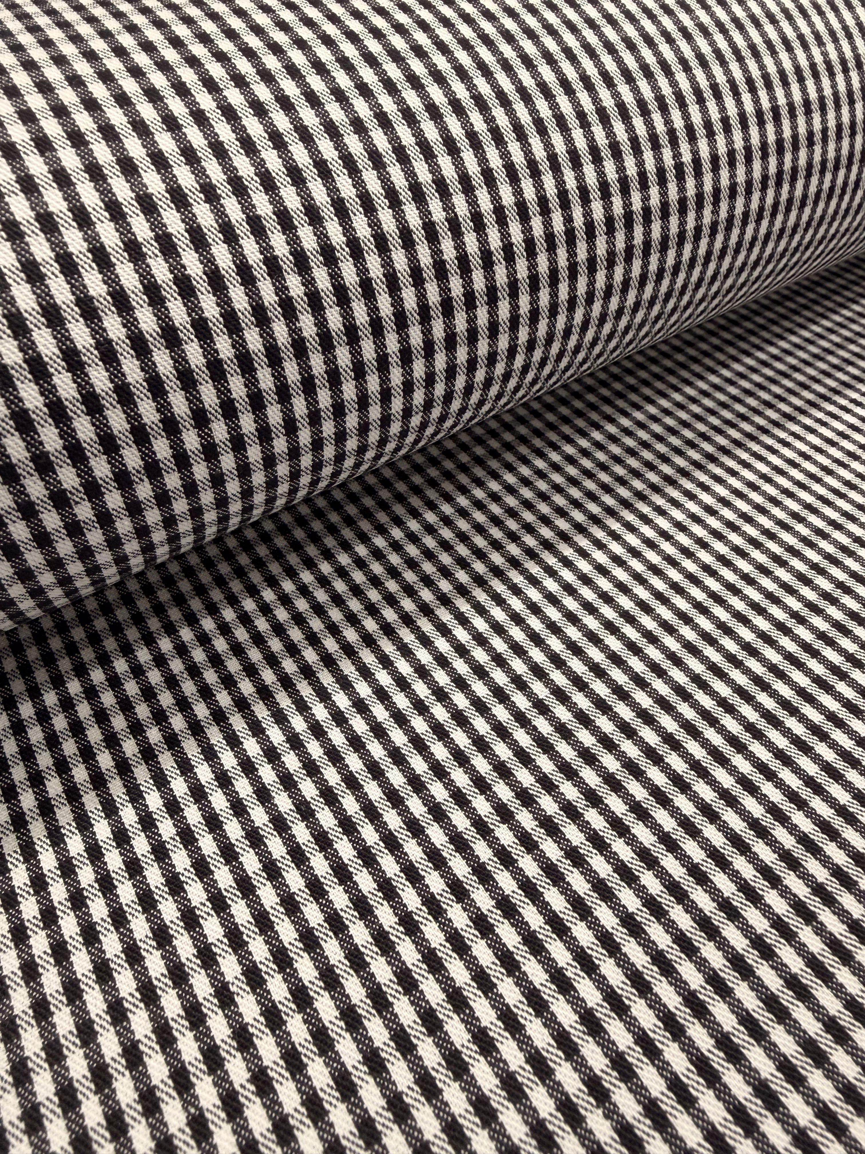 Small Chefs Check Polycotton Fabric 150cm Wide M2083