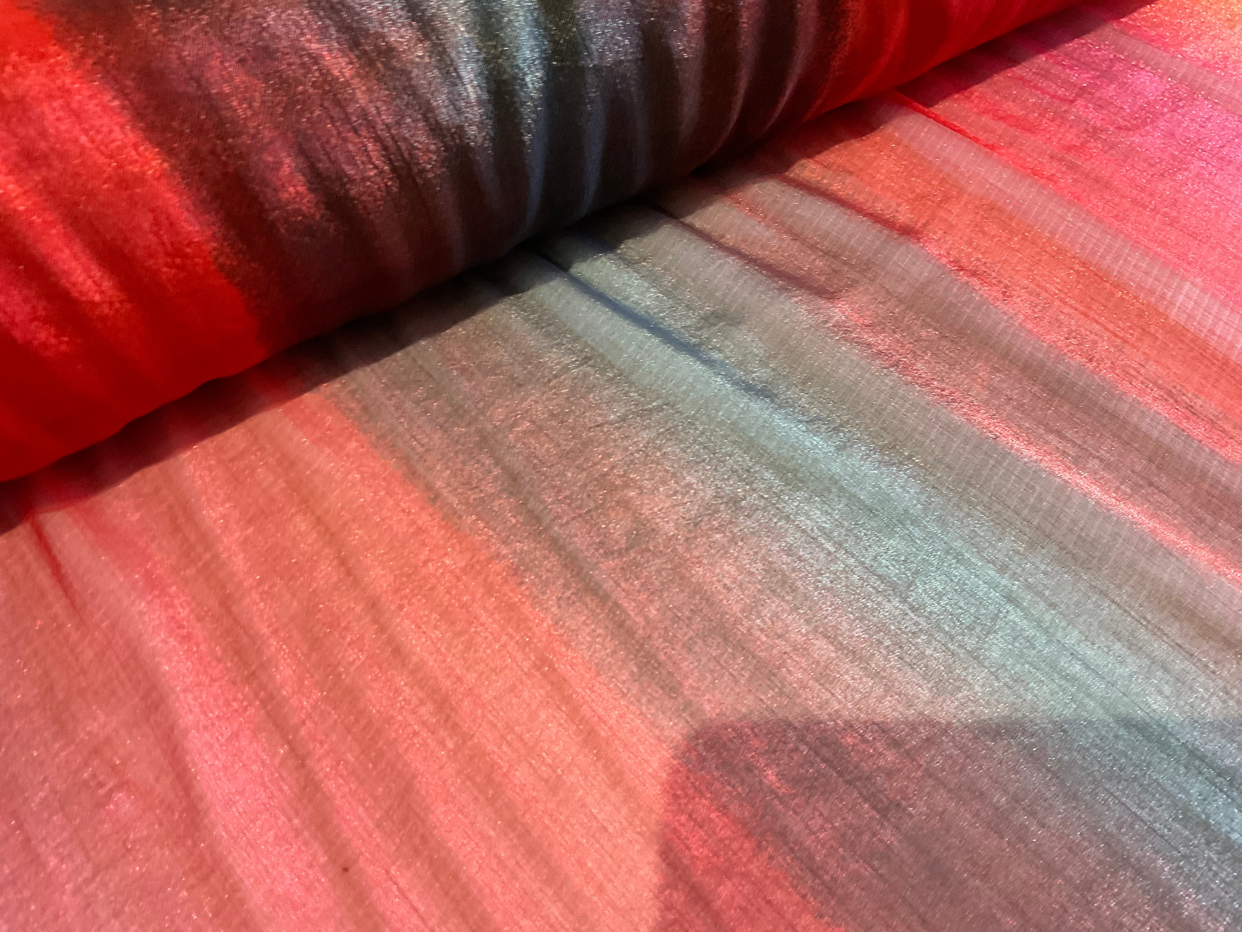 Multi Red Ombre Organza Silky Chiffon Fabric - 58' Wide - Stunning Gradient! M1986