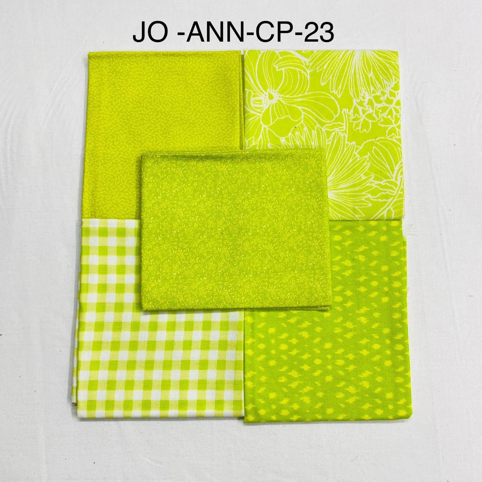 5 Piece 100% Cotton 5 Designs Fat Quarter Bundle - 45cm x 53cm Fabric M1981