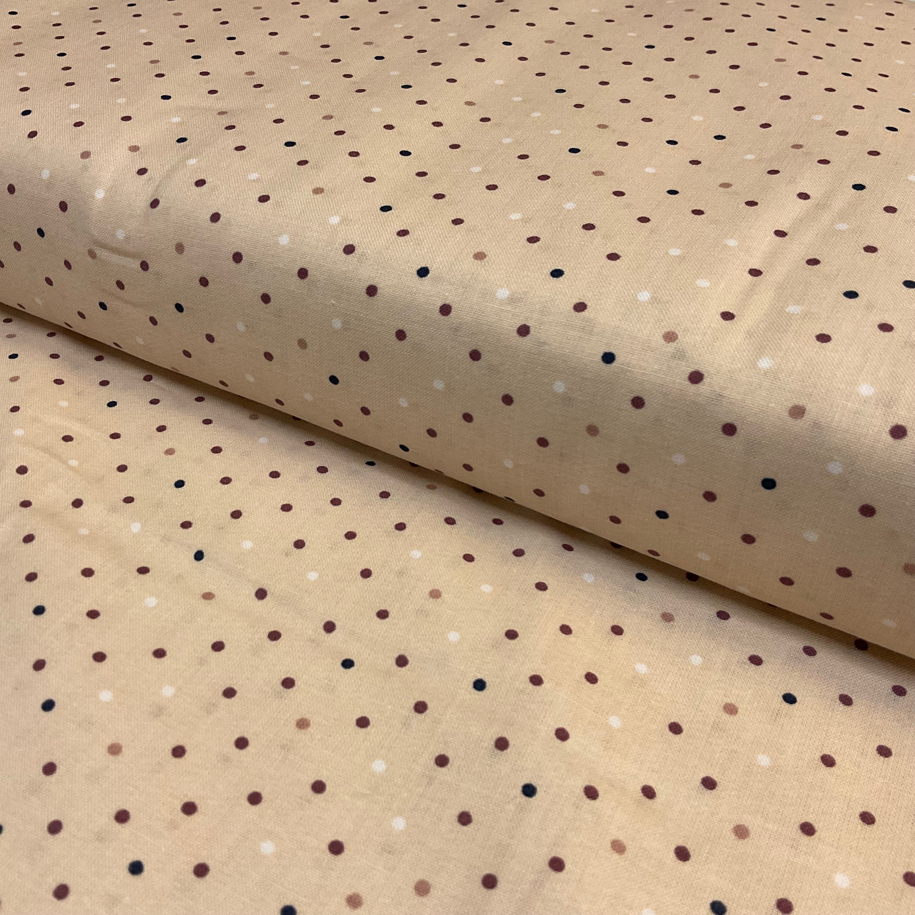 Swiss Pin Dot Spots 100% Cotton Poplin Fabric – 112cm Wide – Ditsy Polka Dot Design M2063