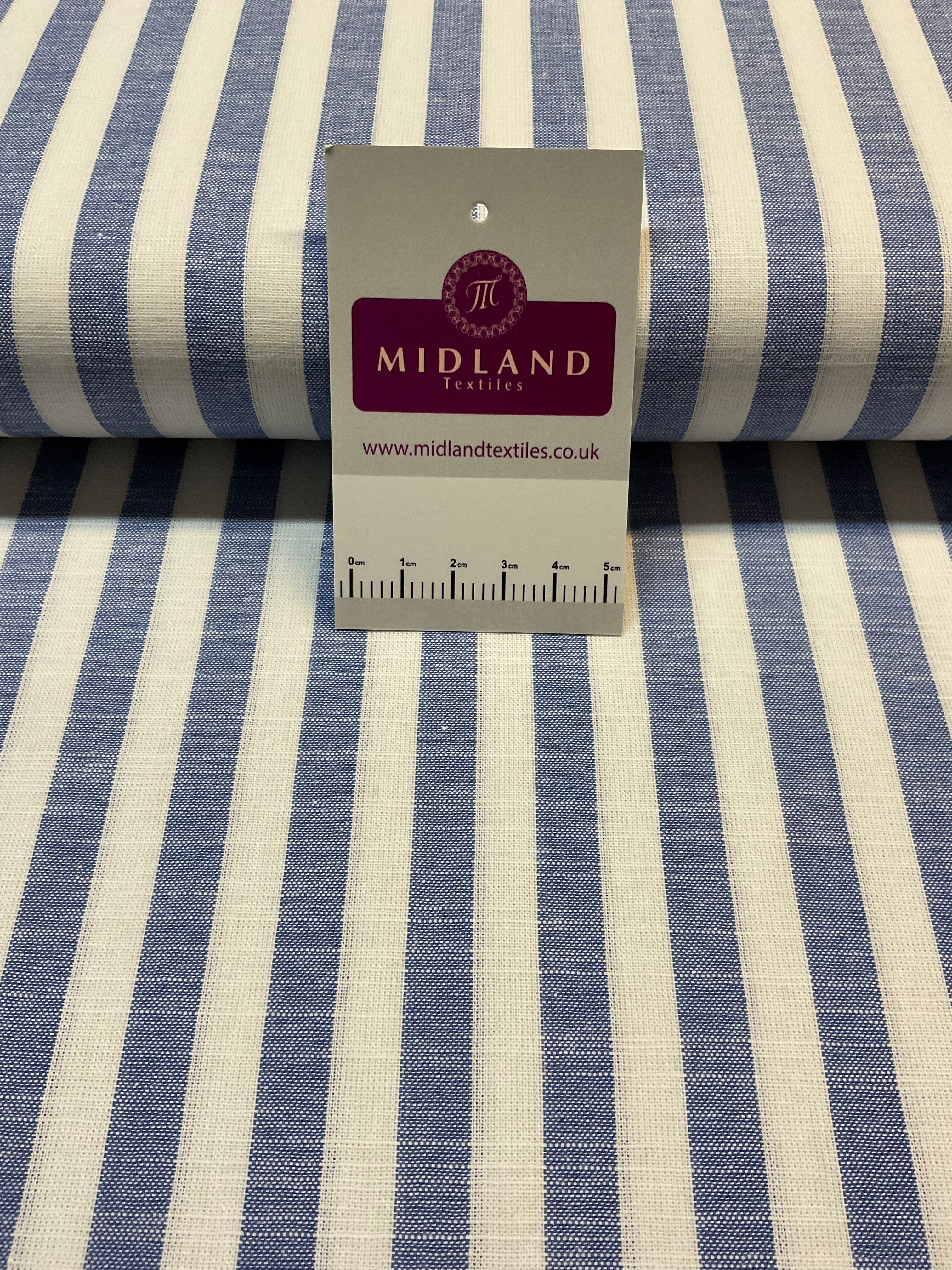 Blue Cotton Yarn Dyed Stipped stripe Dress Fabric M1877