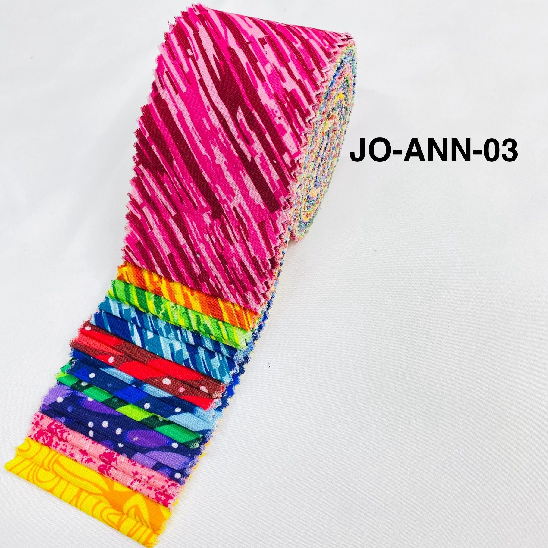 Jelly Roll Fabric Strips - 20 Pieces, 10 Designs  - 2.5 Inch x 42 Inch (Approx.) Fabric M1983