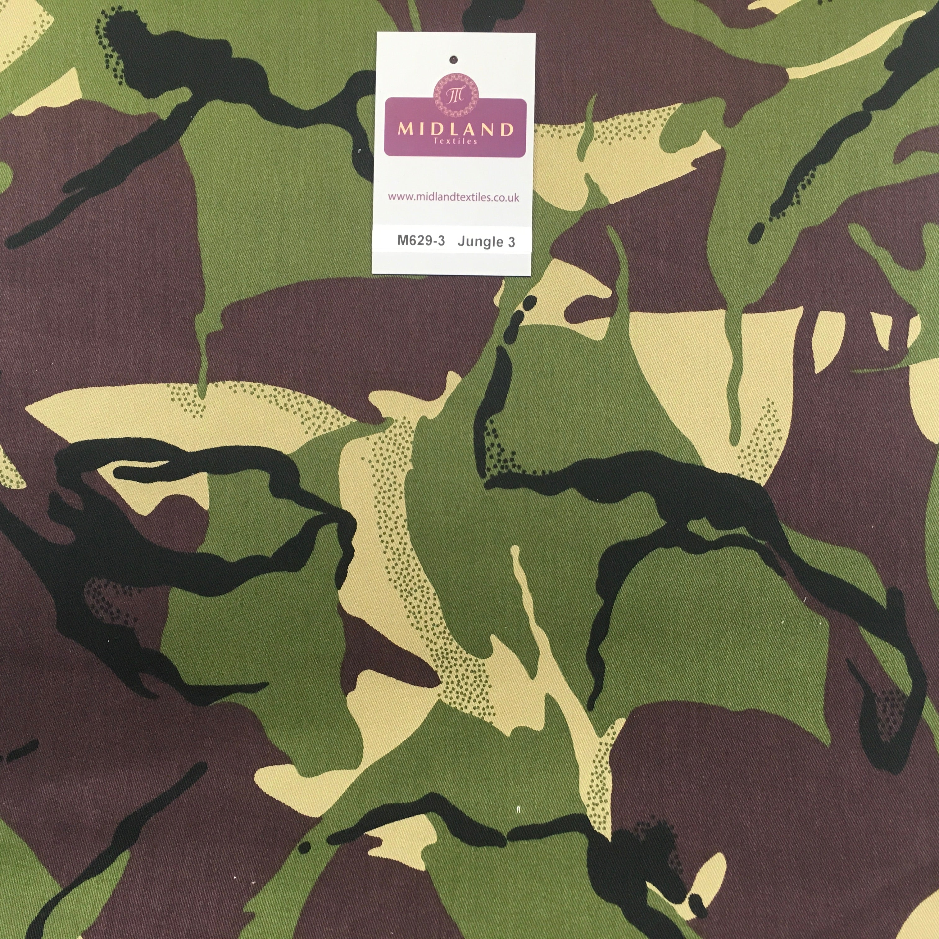 Army Military Camouflage 100% Cotton Drill Medium Weight Fabric 150cm M629 Mtex