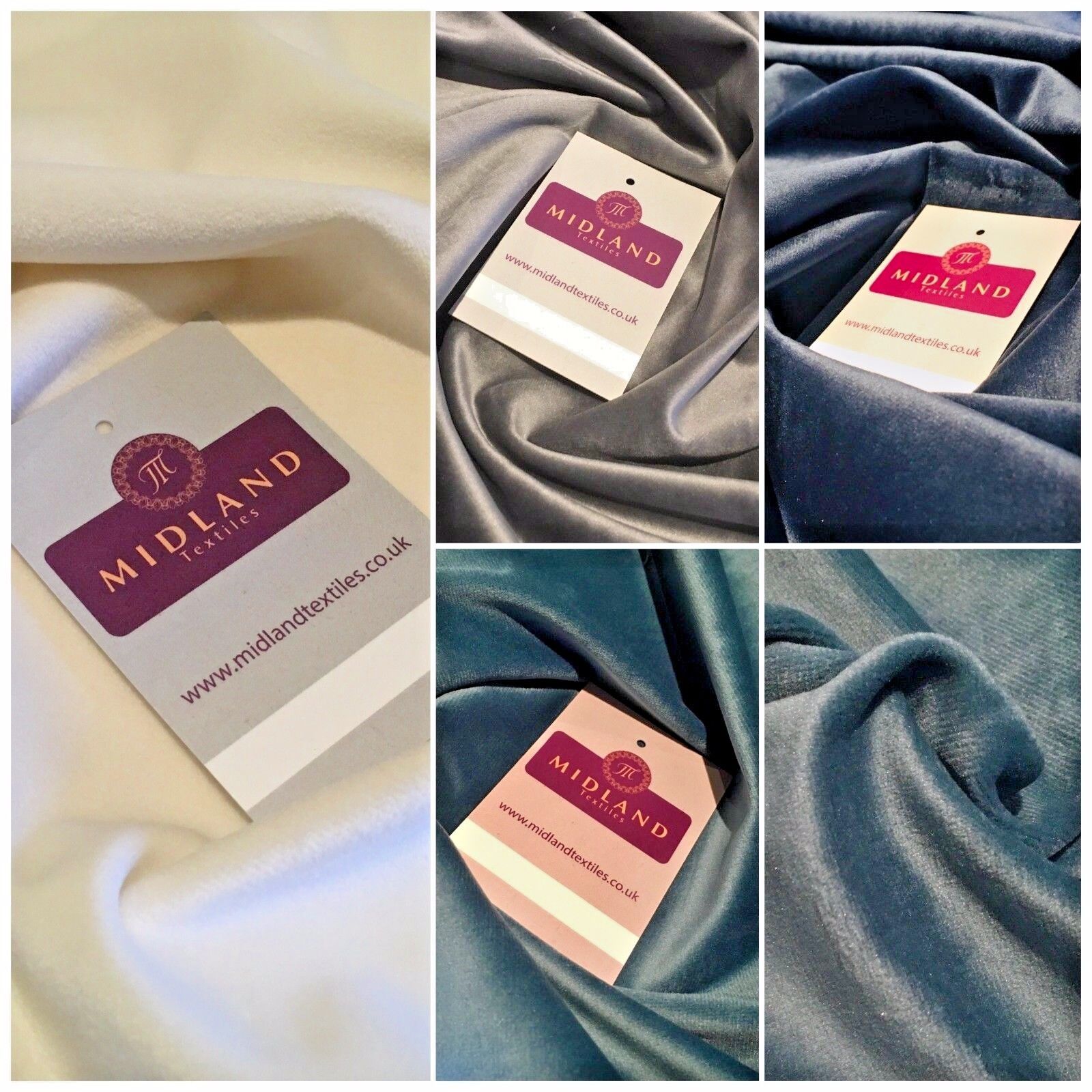 Plain Soft Cotton Look Velvet ideal for evening, bridal, costume 58' wide M806