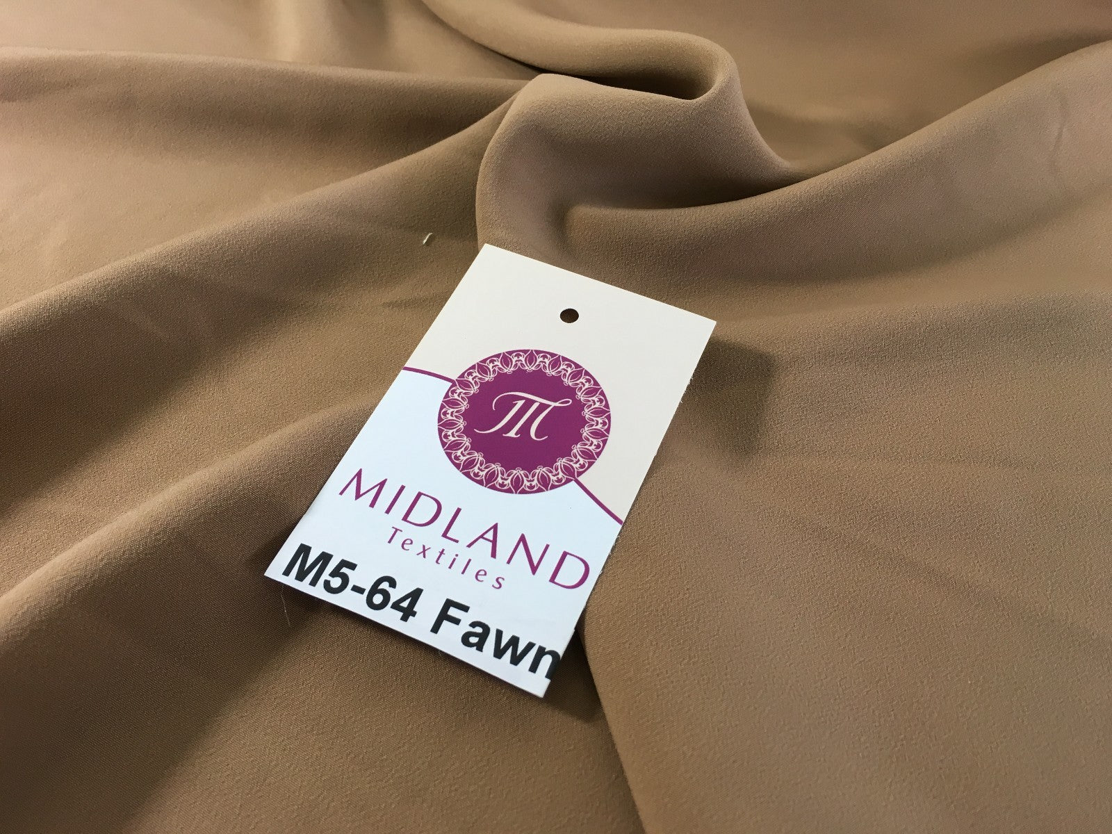 £5.99/m PLAIN PEACH-SKIN POWDER TOUCH  CREPE DRESS FABRIC BY THE METRE M5