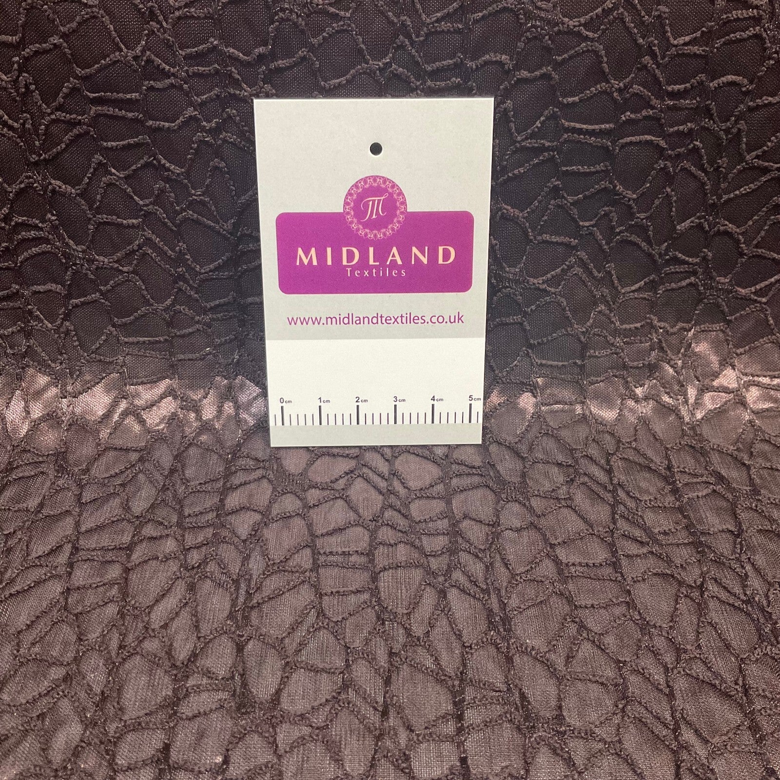 £4.99/m Floral paisley satin backed Bonded lace net 58' wide one way stretch M10