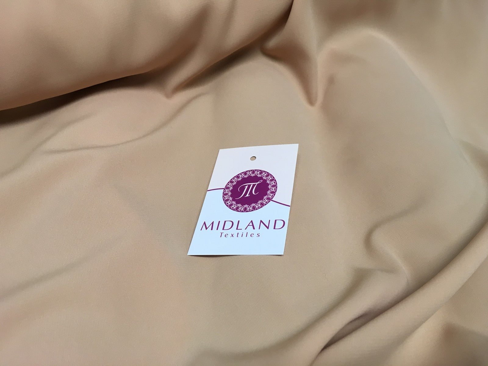 £5.99/m Soft Luxury Peach Crepe Dressmaking Fabric for Bridal M510