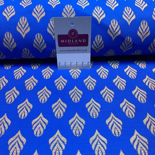 Indian Banarsi  Brocade Geometric waistcoat wedding fabric 110cm wide M1690