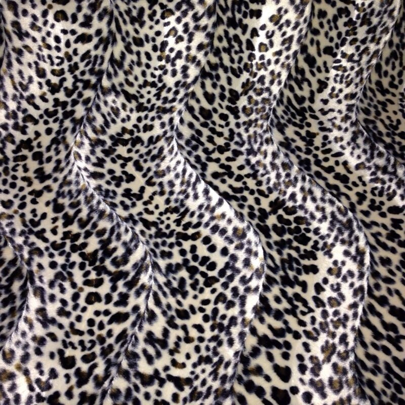 £9.00 ANIMAL PRINT VELBOA FAUX FUR VELOUR FABRIC CRAFT MATERIAL 60' WIDE M220