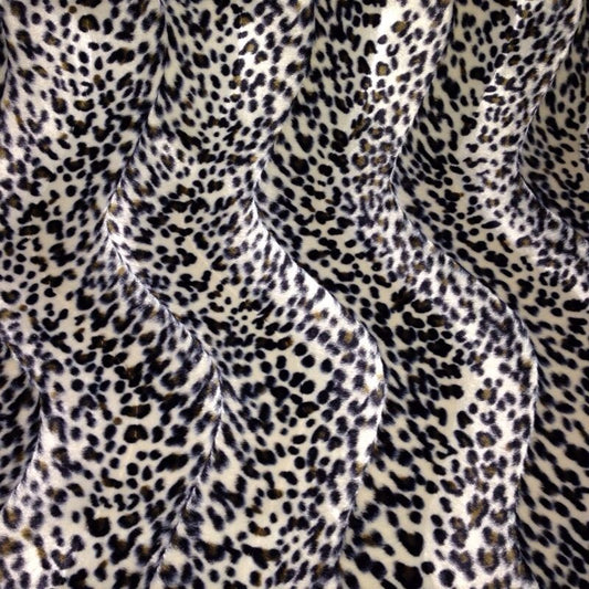 £9.00 ANIMAL PRINT VELBOA FAUX FUR VELOUR FABRIC CRAFT MATERIAL 60" WIDE M220