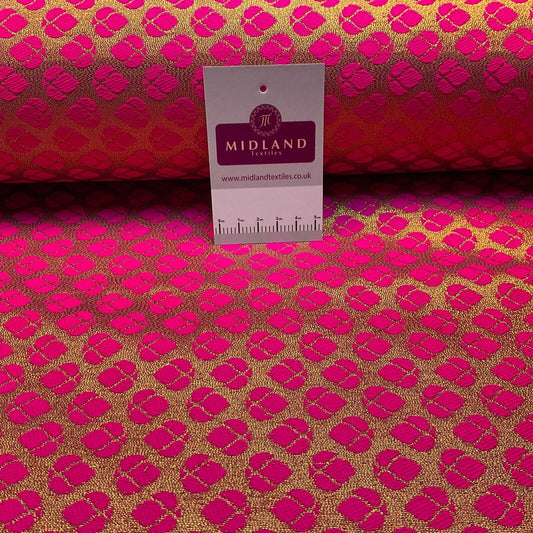 Indian Geometric Banarsi fabric Brocade waistcoat wedding 125cm wide M1687