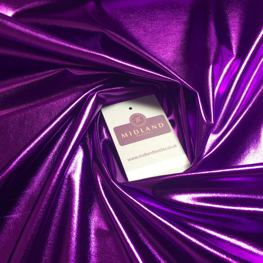 £7.35 Metallic Foil Mirror 4 way Stretch Spandex Dance Fabric 57" Wide M892