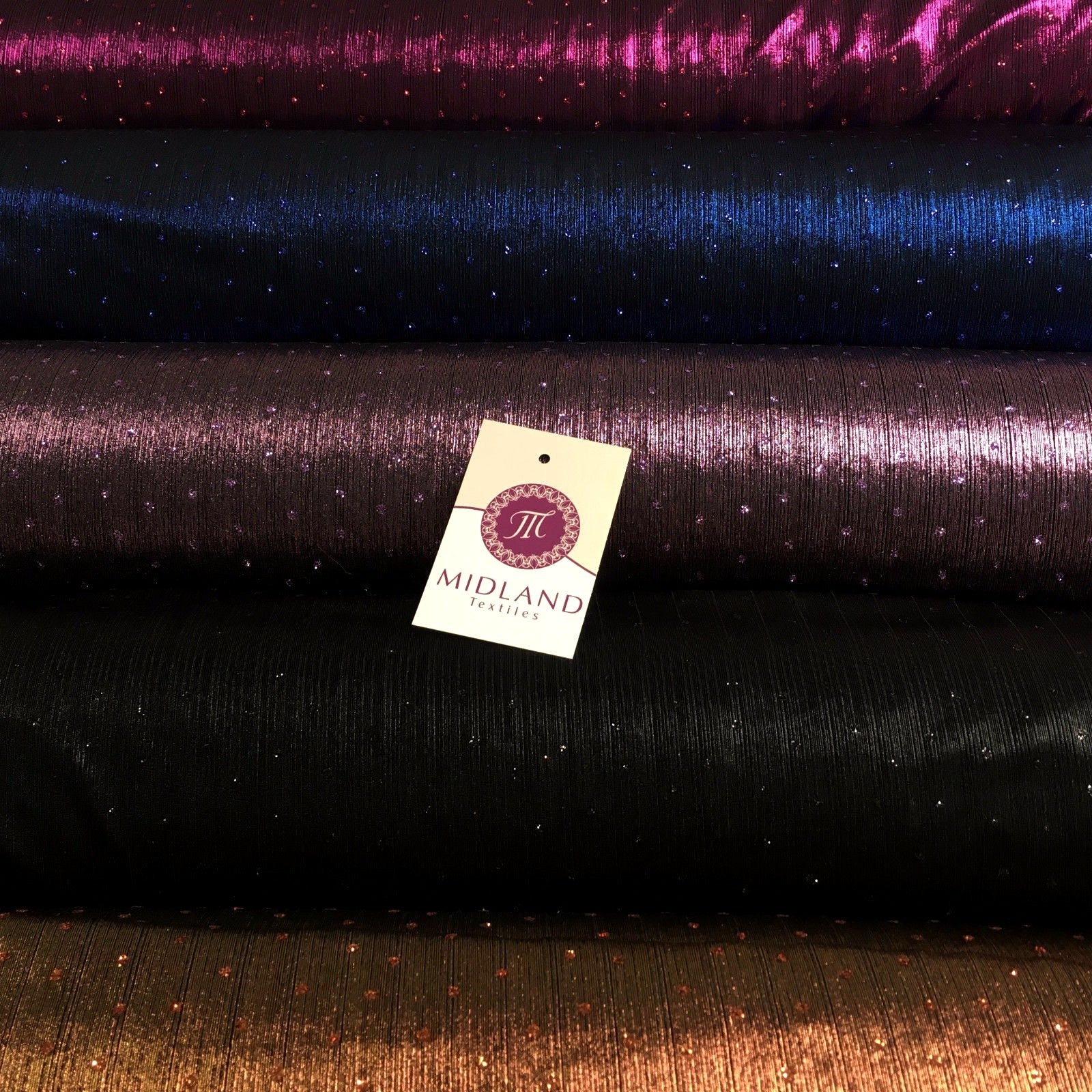 Metallic Corduroy Lame Hologram Sequin 1 way stretch Fabric 58' wide M103 Mtex