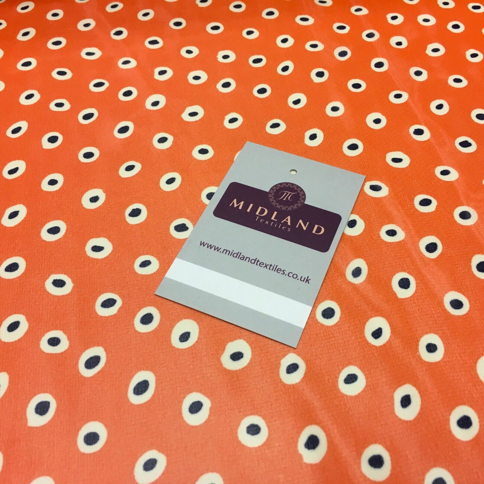 Orange Spotted printed Crepe chiffon Dress Fabric 150 cm Wide MK1190-4 Mtex