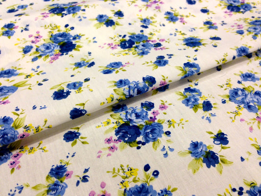 100% Cotton Printed Fabric 58" Wide- Floral - Per Metre- M123 Mtex