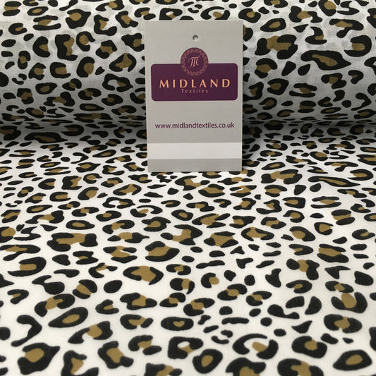 £2.50/m Animal Printed Poly Cotton ideal for masks & craft fabric 45" Wide MS934