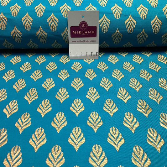 Indian Banarsi  Brocade Geometric waistcoat wedding fabric 110cm wide M1690