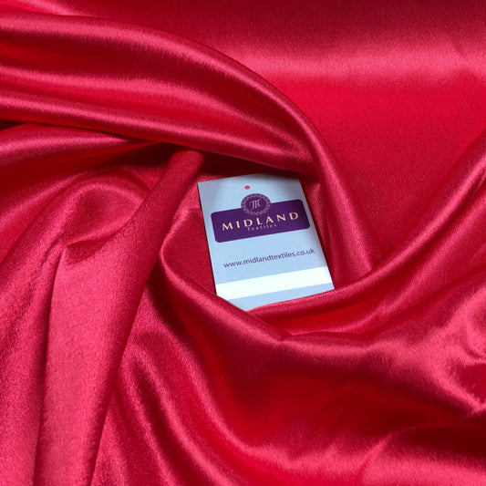 £2.75 Plain Crepe Back Liquid Silky Smooth Satin Dress Fabric 150 cm MA1248 Mtex