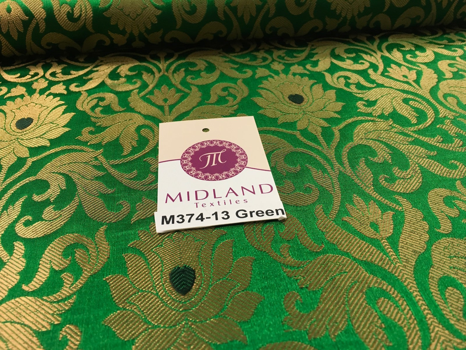 Indian floral ornamental gold metallic Banarsi brocade 44 inches wide M374 Mtex