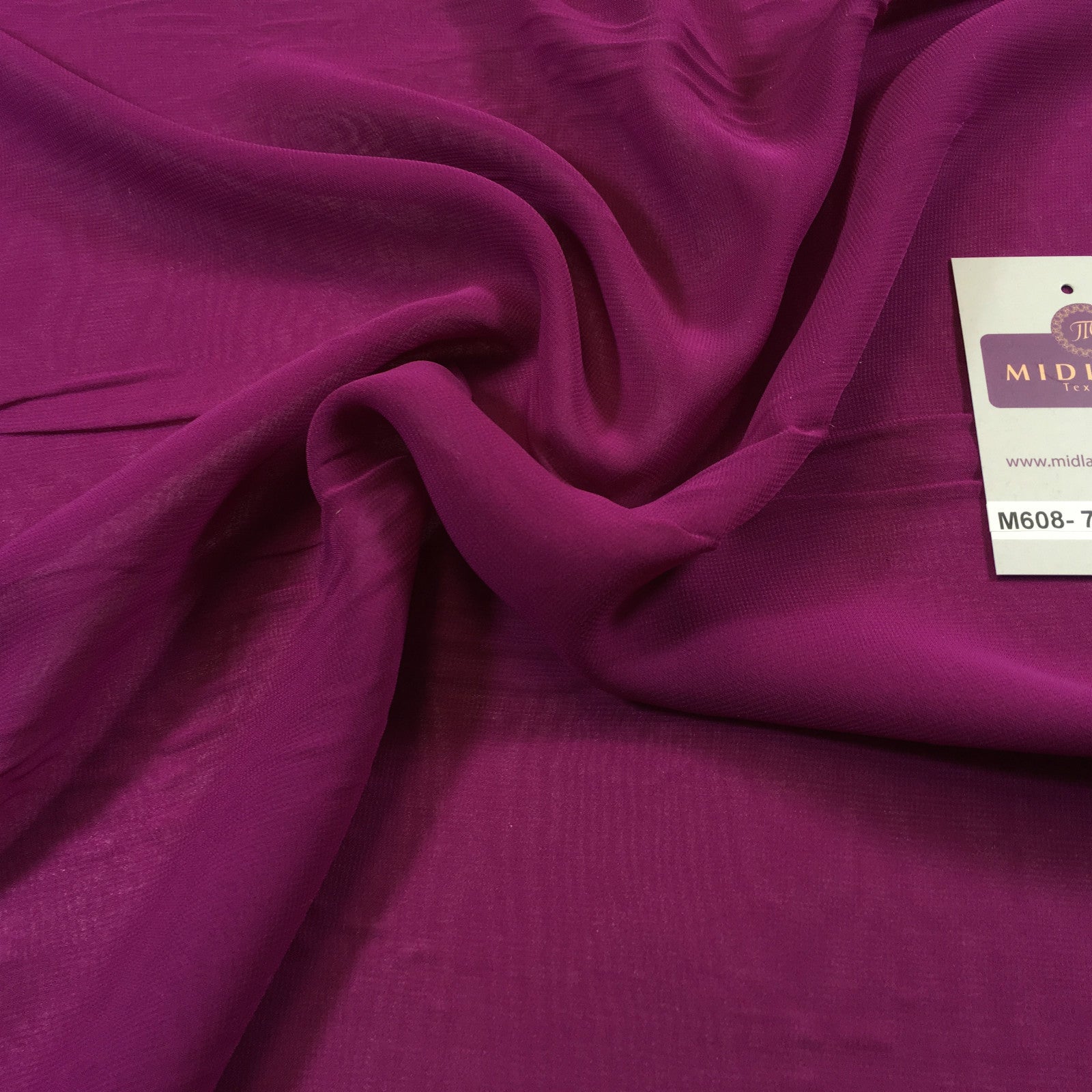 £2.50 Hi-Multi Caress Chiffon Sheer Fabric Semi-Transparent 42' M608 Mtex