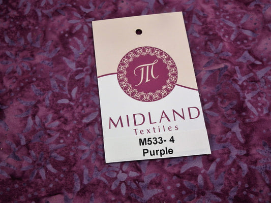 Fabric Freedom Floral Bali Batik Print Fabric 100% Cotton 40" Wide M533 Mtex