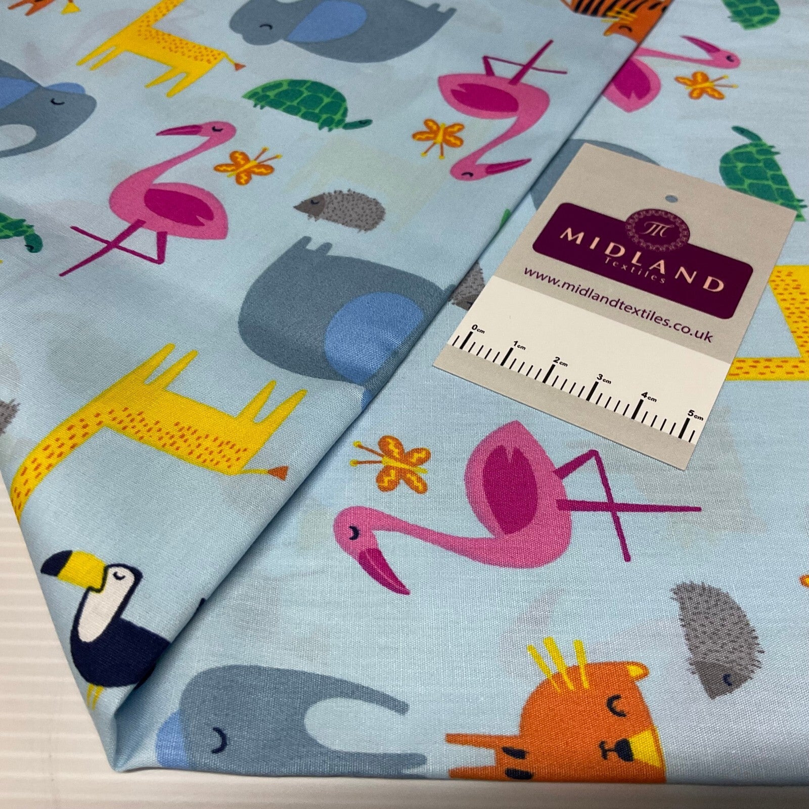 £5.99 Zoo Animal Cotton Poplin dress Fabric sold by the meter M1917