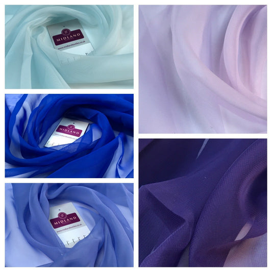 Plain Georgette Chiffon Lightweight sheer Fabric 150 cm M687 Mtex