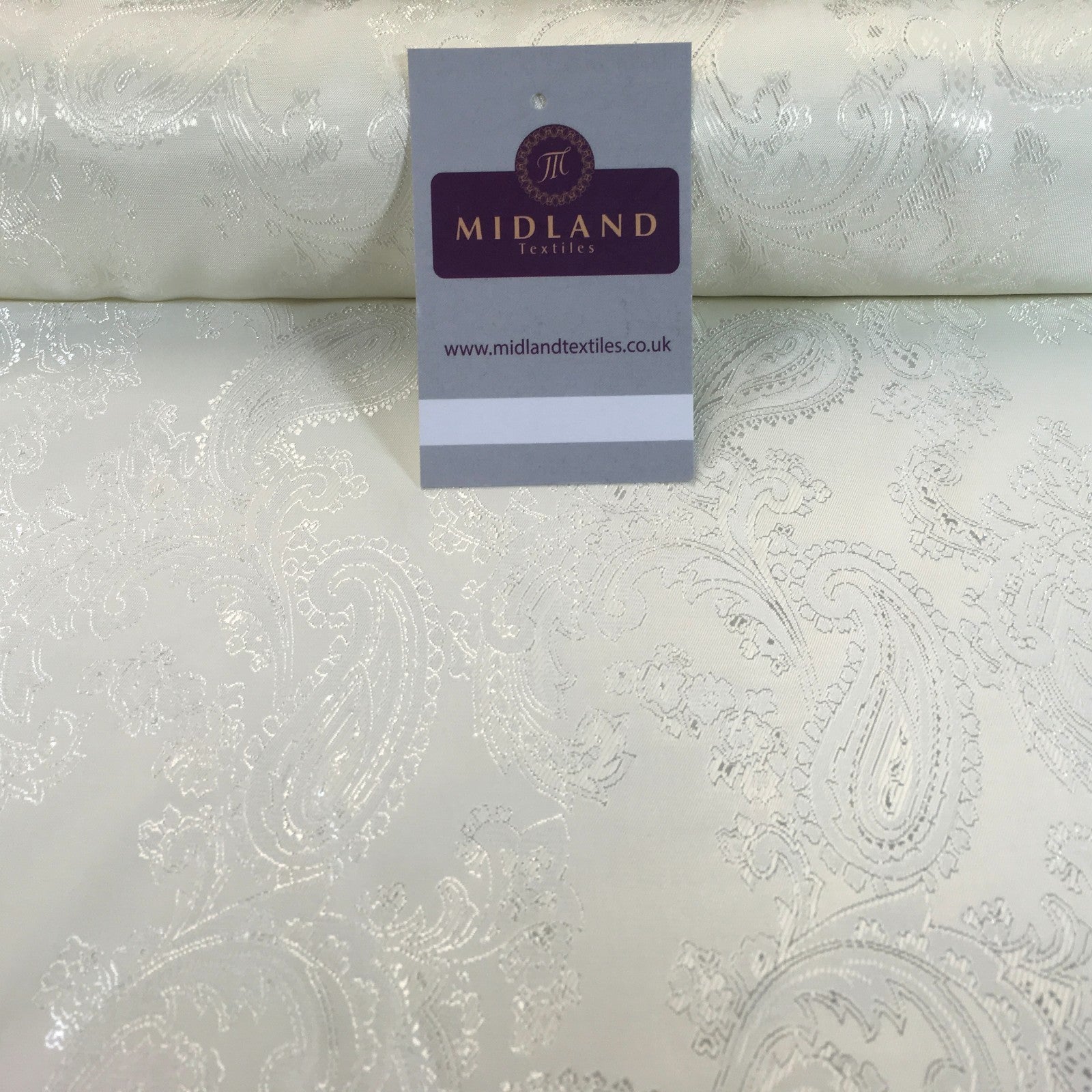 £6.25 Two Toned Paisley Metallic Jacquard Lining perfect for ties 56' Wide M771