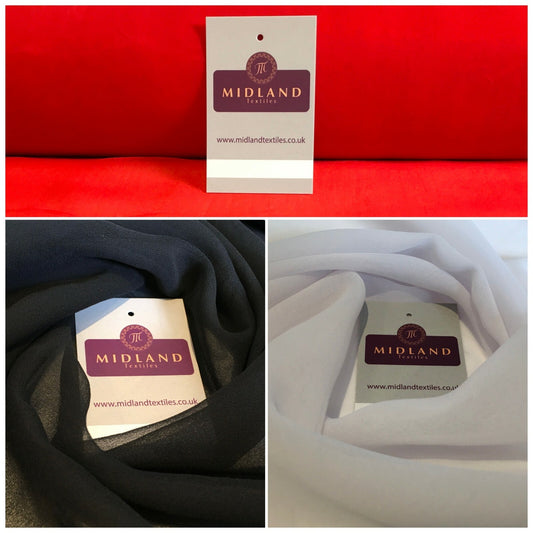 £2.00 Lightweight Moss Crepe Chiffon Fabric Semi-Transparent Fabric 110cm MA1335