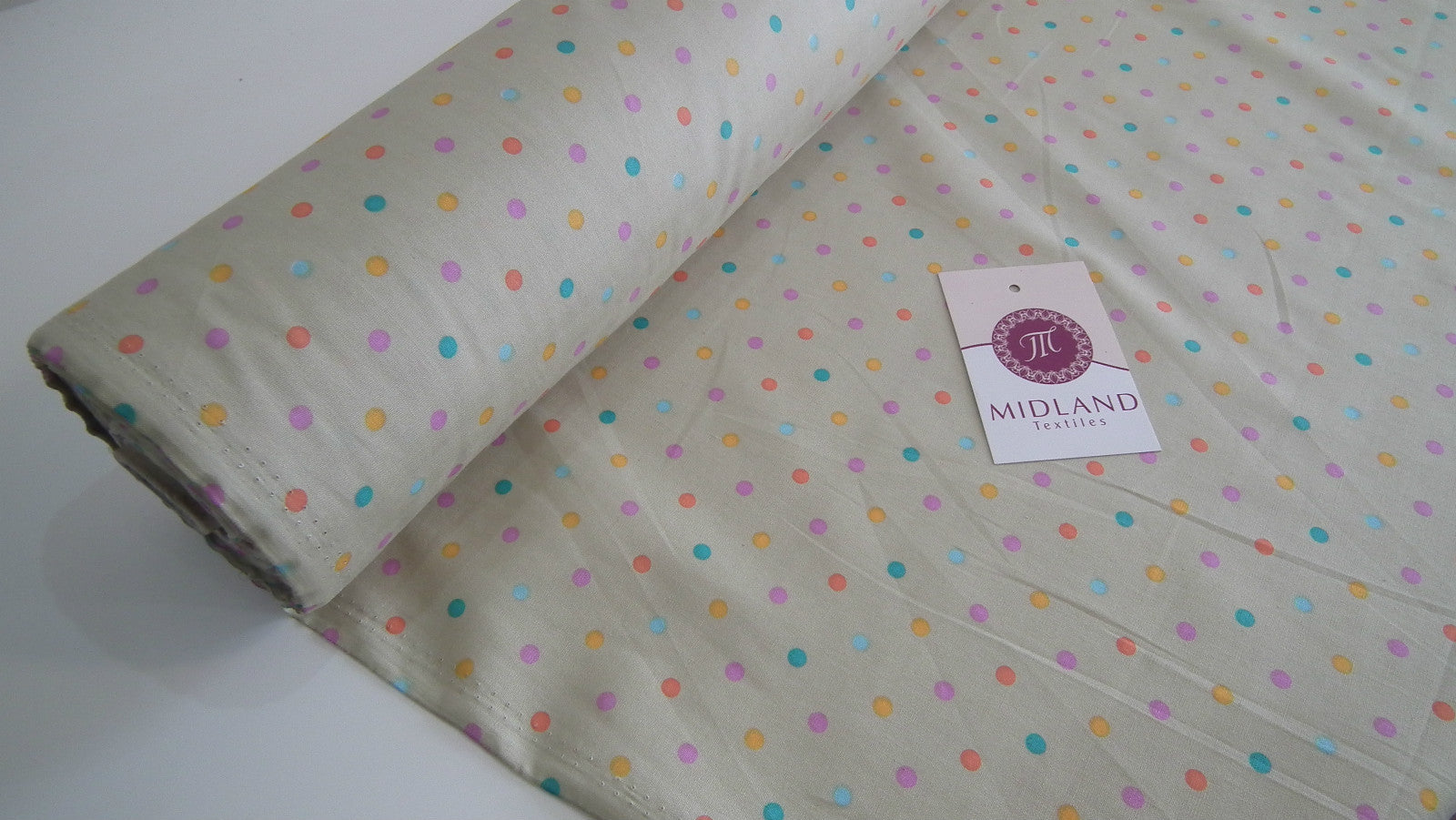 £5.99 Spot Polka Dots Multi Coloured Dress Craft 100% Cotton Poplin 45' M21