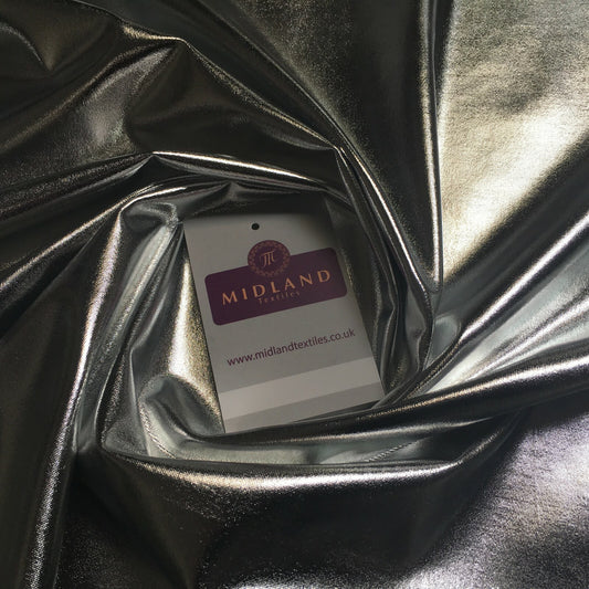 £7.35 Metallic Foil Mirror 4 way Stretch Spandex Dance Fabric 57" Wide M892