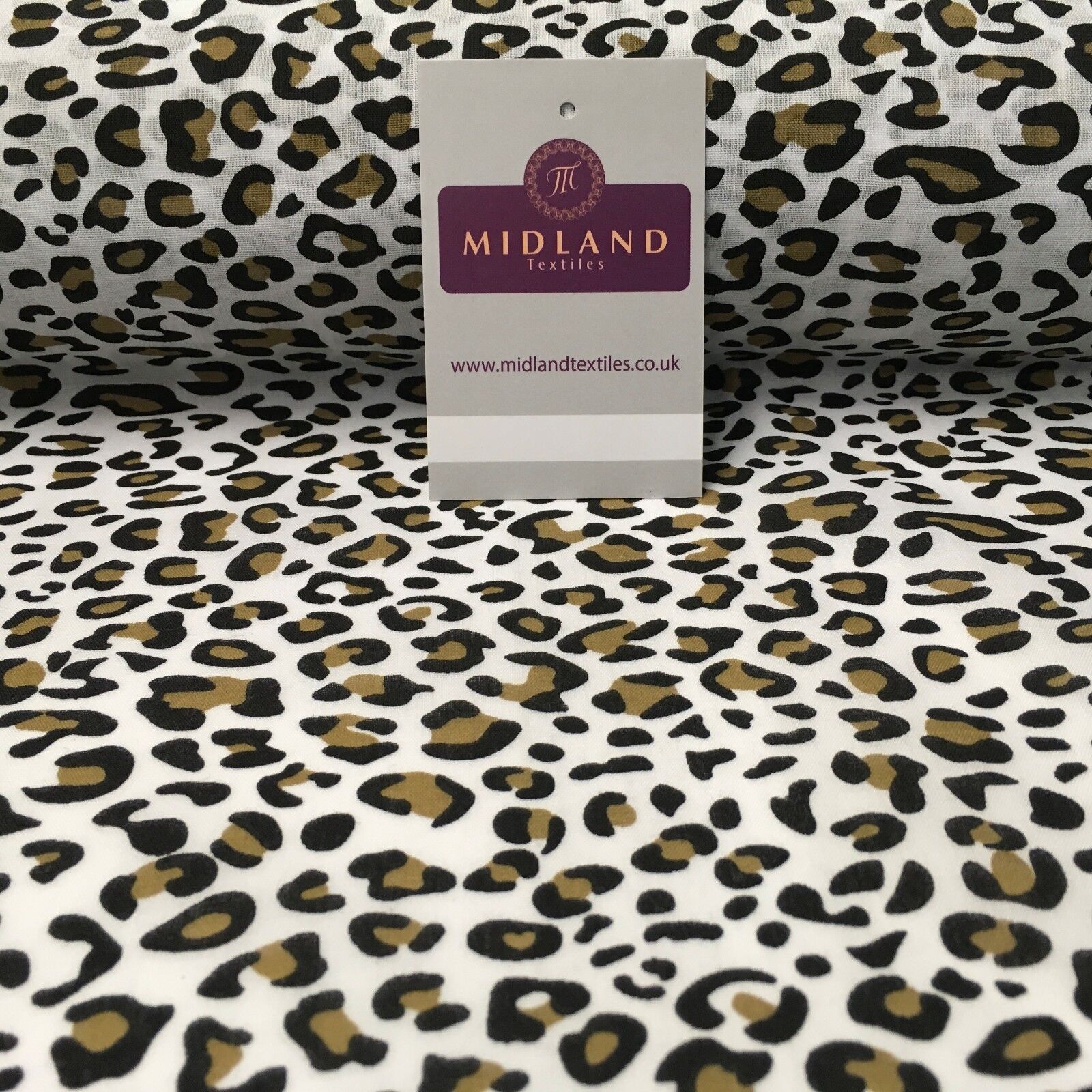 Animal Printed Poly Cotton ideal for masks & craft fabric 45' Wide MS934 Mtex