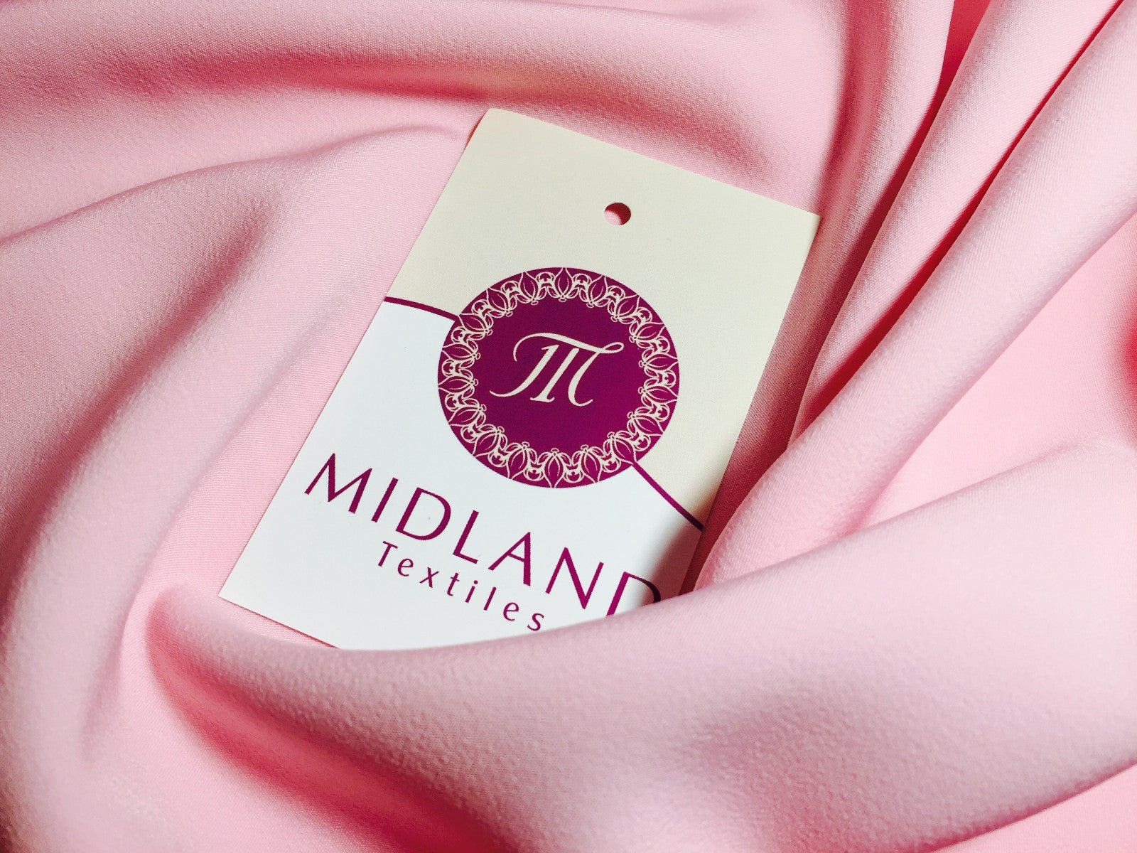 £5.99/m PLAIN PEACH-SKIN POWDER TOUCH  CREPE DRESS FABRIC BY THE METRE M5