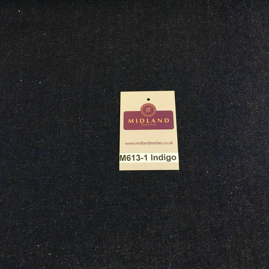 £10.99 14oz Heavyweight Denim indigo Blue Heavyweight 100% Cotton Fabric 58 M613