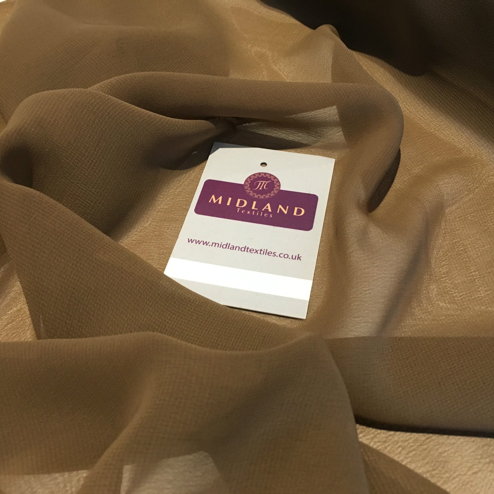 £2.50 Hi-Multi Caress Chiffon Sheer Fabric Semi-Transparent 42' M608 Mtex