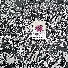 £2.99 Black and White Abstract printed chiffon fabric 44" wide M161-31