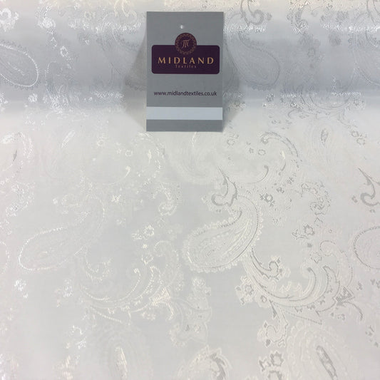 £6.25 Two Toned Paisley Metallic Jacquard Lining perfect for ties 56" Wide M771