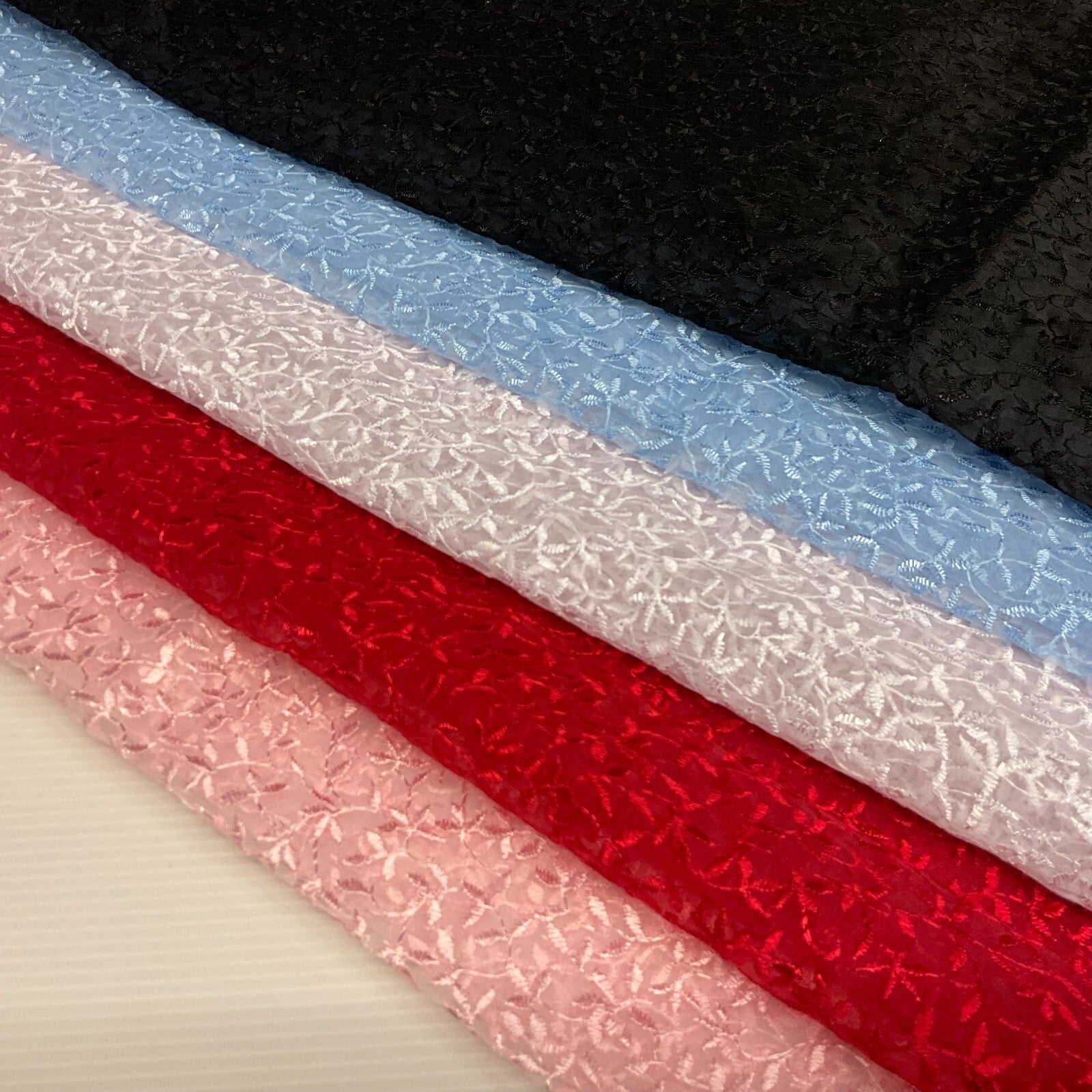 Embroidered Floral Viscose Organza Dress Fabric 130 cm MK1666 Mtex