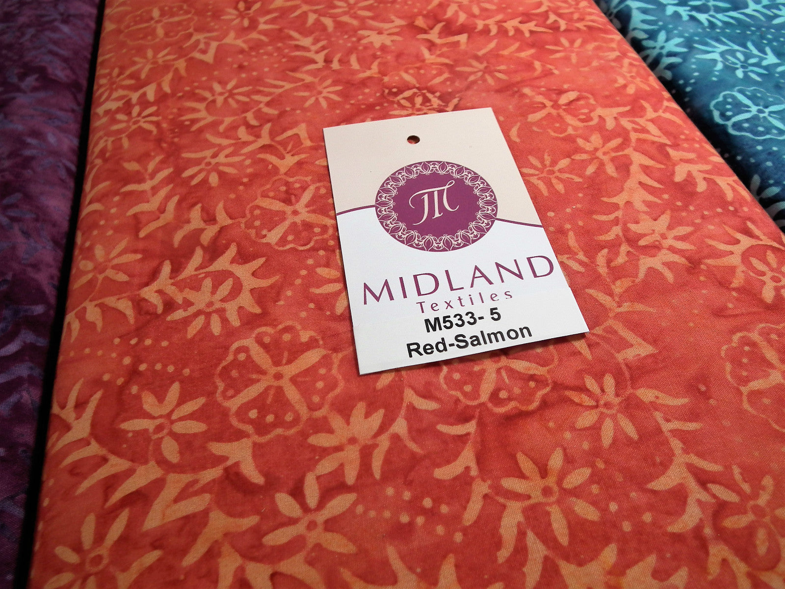 Fabric Freedom Floral Bali Batik Print Fabric 100% Cotton 40' Wide M533 Mtex