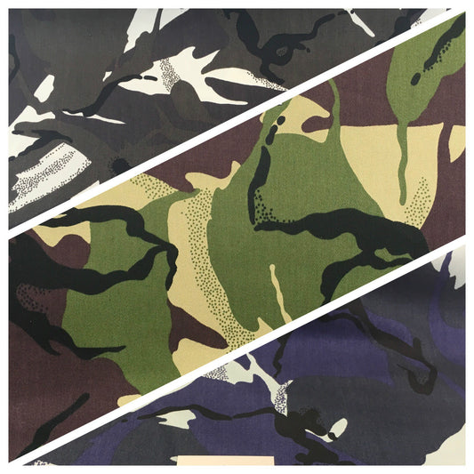 £9.25 Army Military Camouflage 100% Cotton Drill Medium Weight Fabric 58" M629
