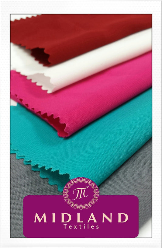 £5.49 Luxury Crepe Micro Peach-skin Dress Fabric Bonanza Midtex 50 Colours M400