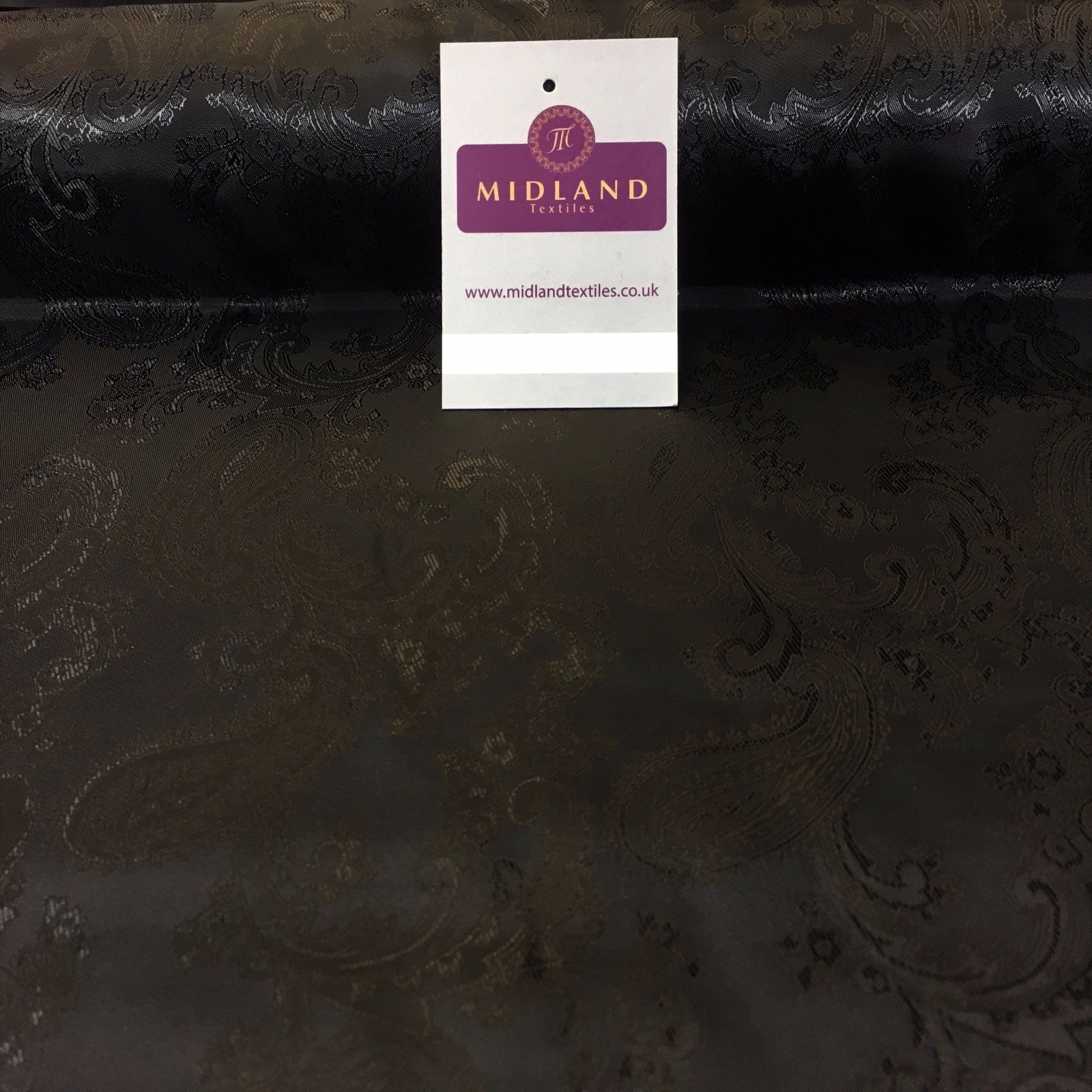 £6.25 Two Toned Paisley Metallic Jacquard Lining perfect for ties 56' Wide M771