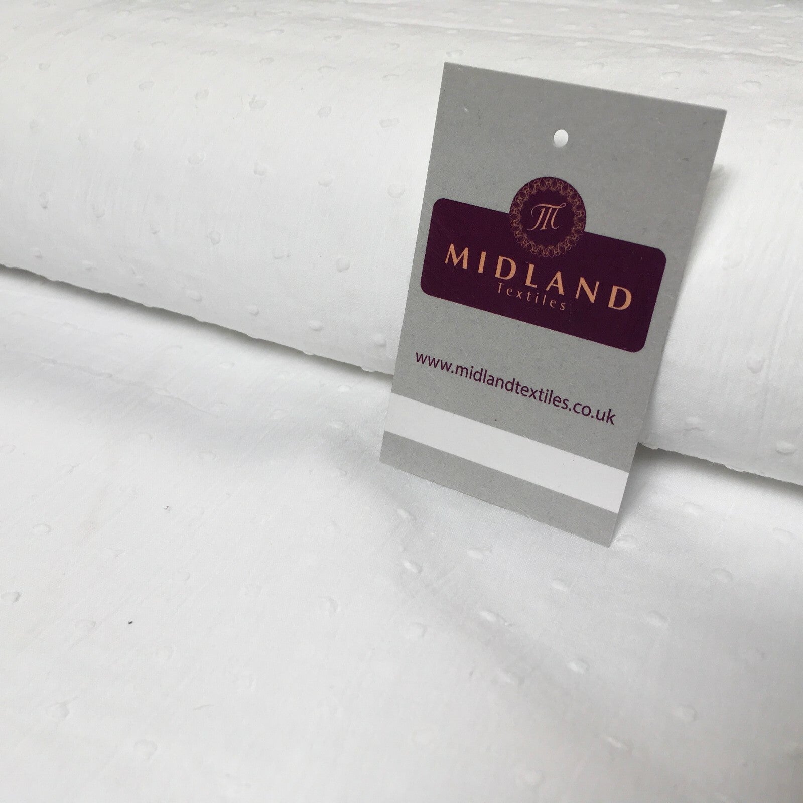 £7.99 100% Cotton Swiss Dot Soft Dobby Dressmaking Fabric 135cm Wide MD1052