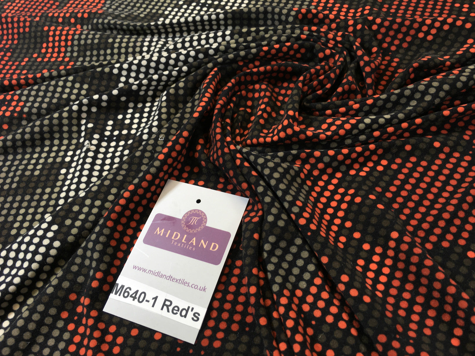Spotted printed ity stretch jersey dress Fabric 58' wide M640 Mtex