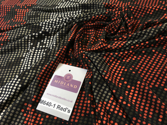 Spotted printed ity stretch jersey dress Fabric 58" wide M640 Mtex