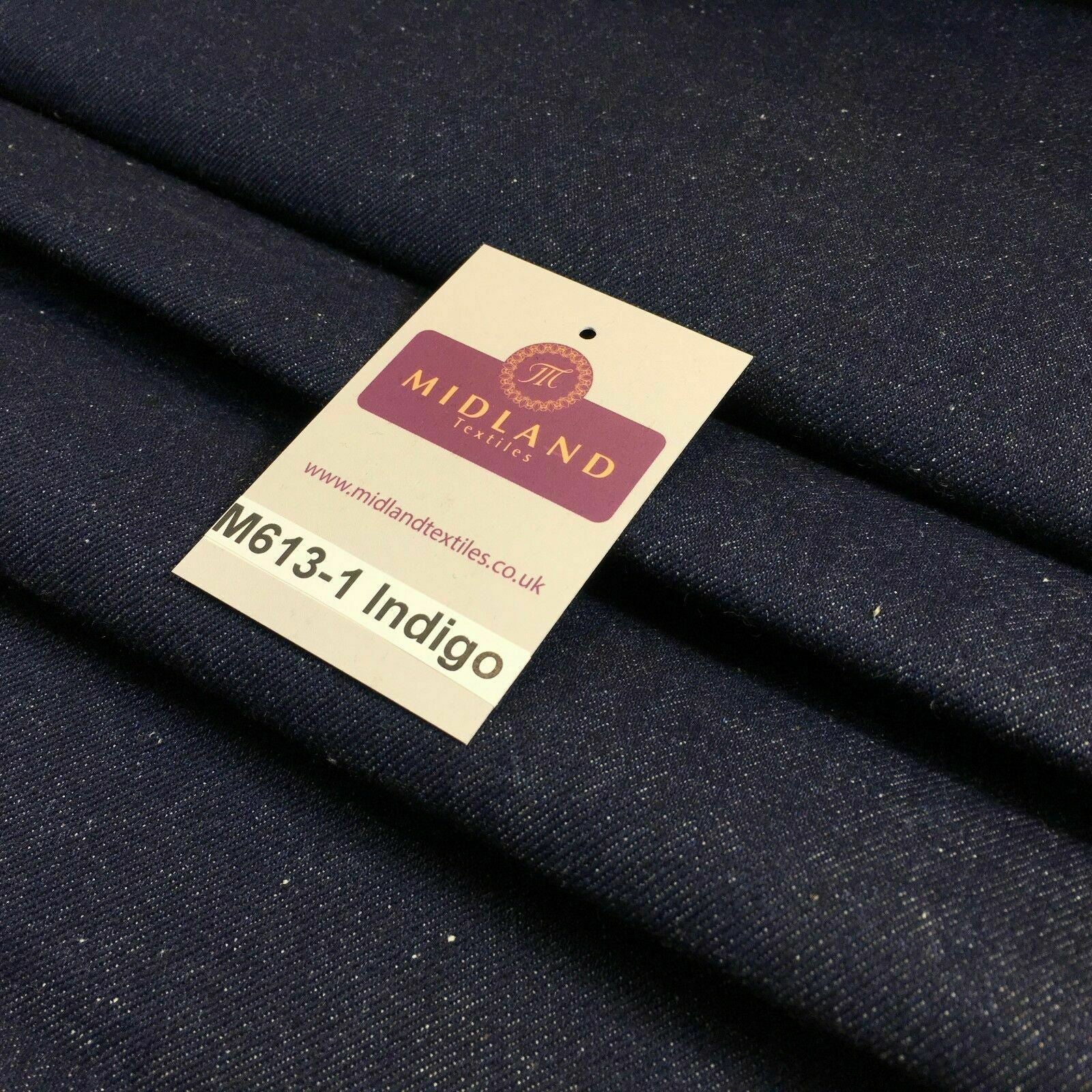 £10.99 14oz Heavyweight Denim indigo Blue Heavyweight 100% Cotton Fabric 58 M613